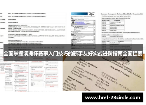 全面掌握澳洲杯赛事入门技巧的新手友好实战进阶指南全面提要 全面掌握澳洲杯赛事入门技巧的新手友好实战进阶指南全面提要